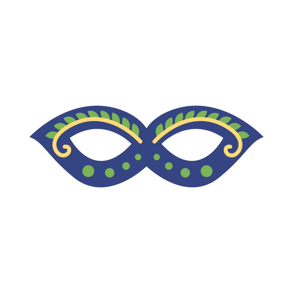 carnival mask flat style icon vector