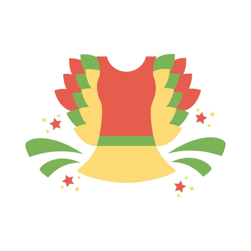 icono de estilo plano de sombrero de carnaval vector