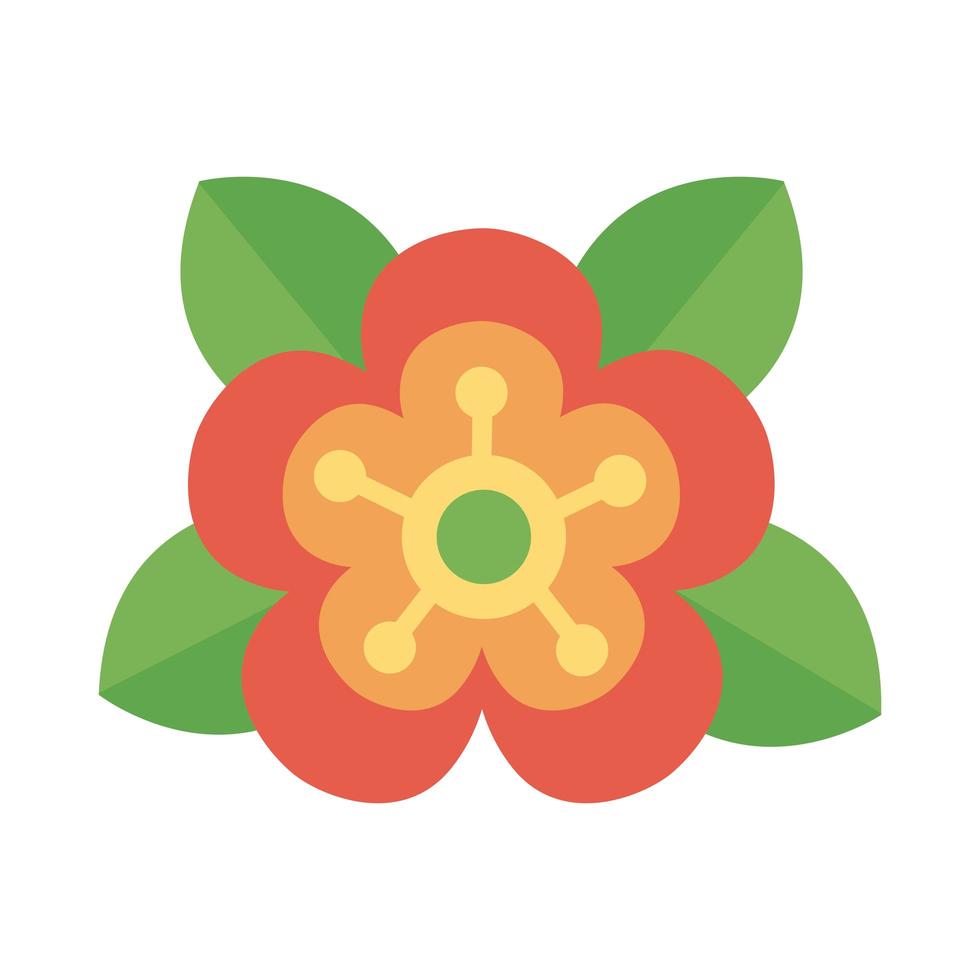 summer flower flat style icon vector