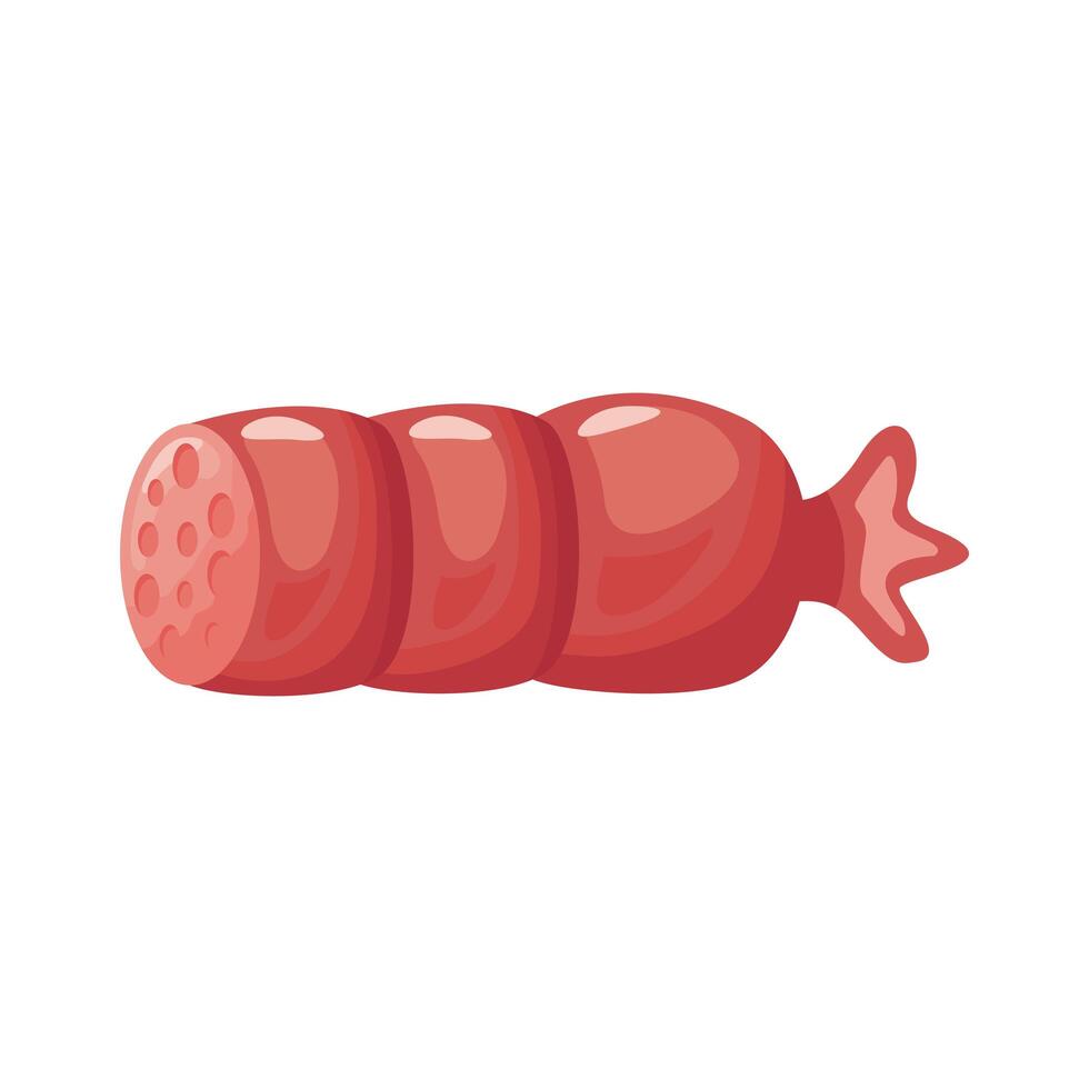 icono de estilo detallado de carne de salchicha vector