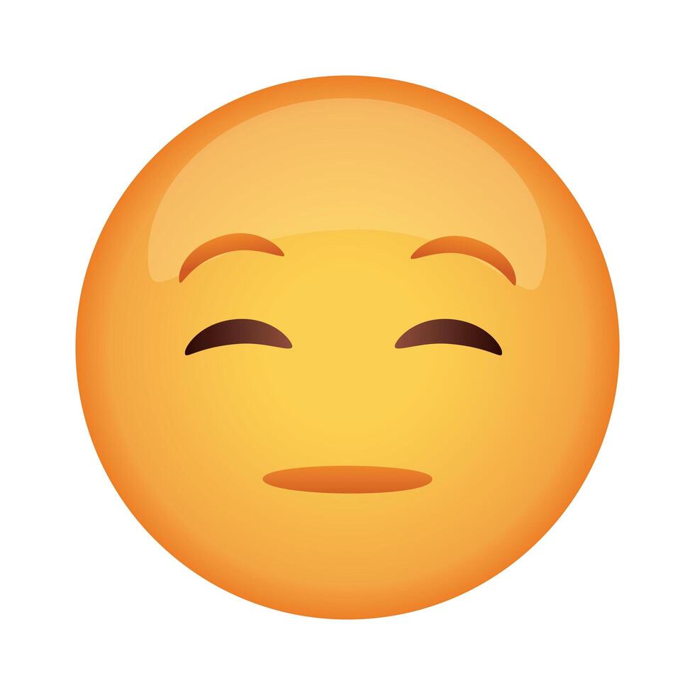 icono de estilo plano clásico de cara de emoji dudosa vector