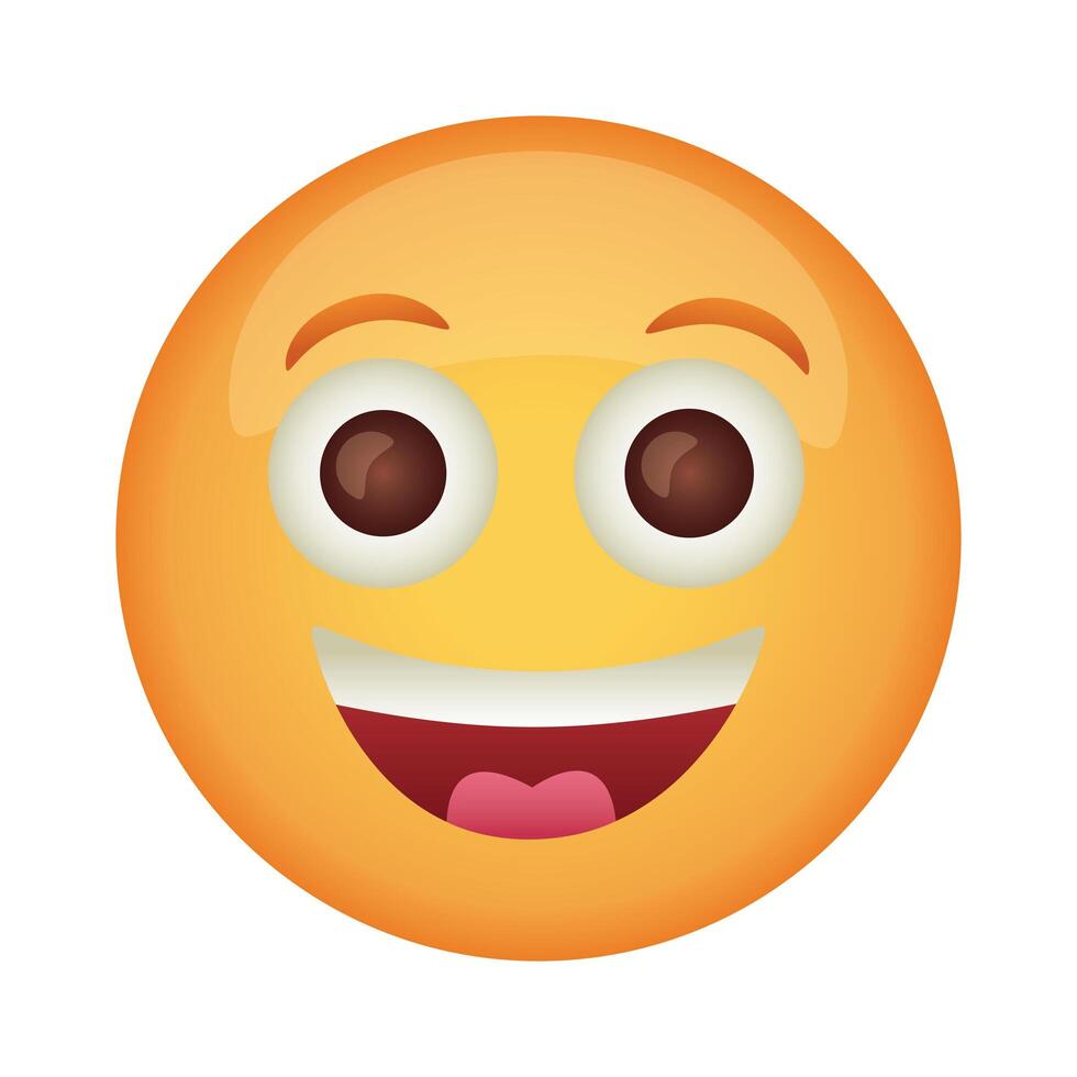 emoji face laughing classic flat style icon vector