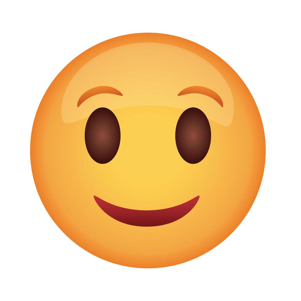 feliz emoji cara icono de estilo plano clásico vector