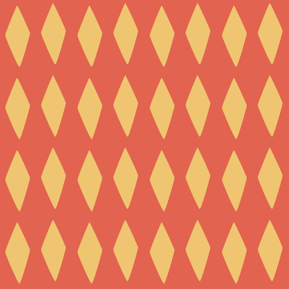 patrón de rombos vectoriales sin fisuras. diamantes amarillos sobre un fondo rojo. texturas geométricas modernas con estilo. vector