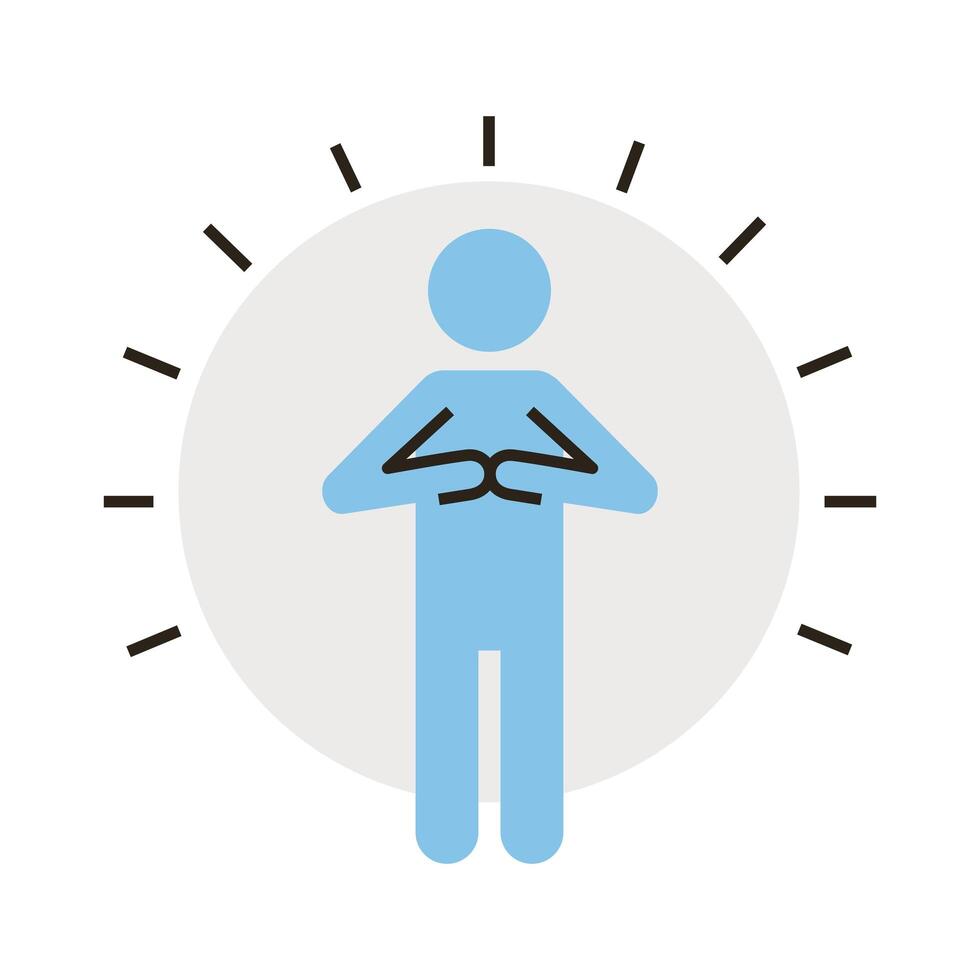 human figure silhouette line and fill style icon vector