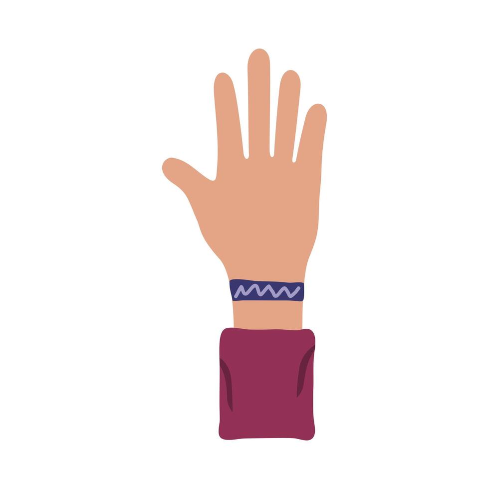 hand human stop protesting flat style icon vector