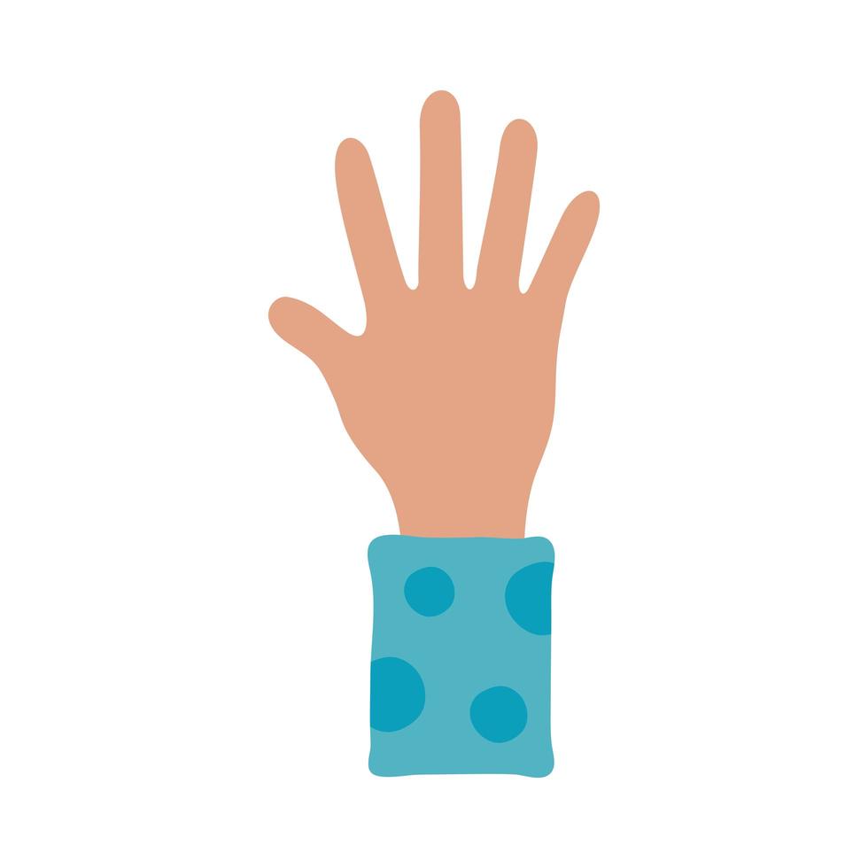 hand human stop protesting flat style icon vector