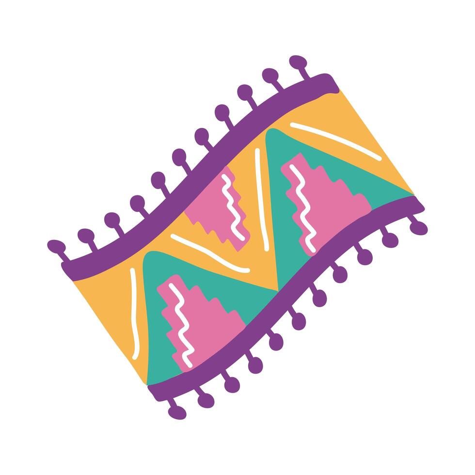 mexican carpet ethnic flat style icon vector