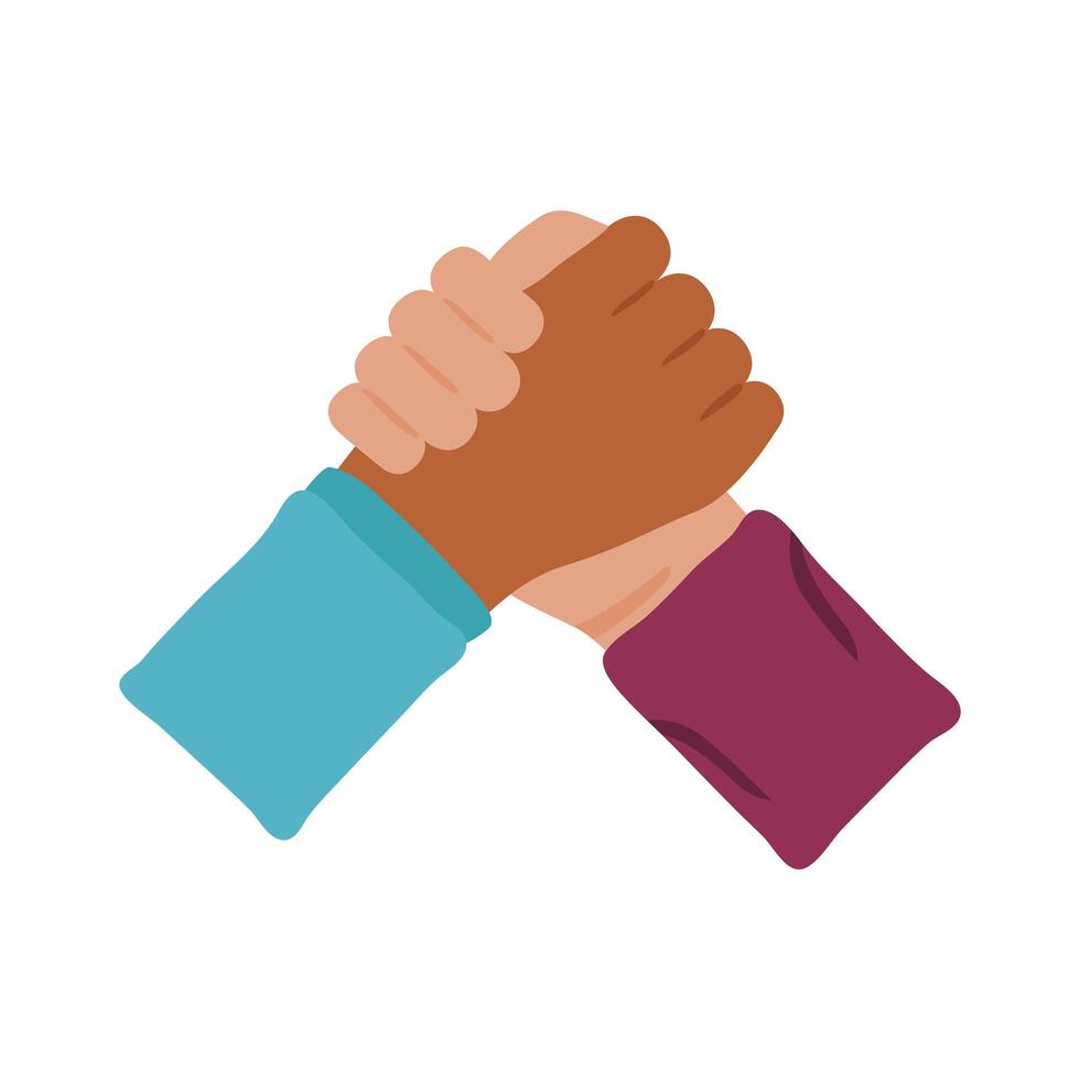 hands clapping flat style icon vector