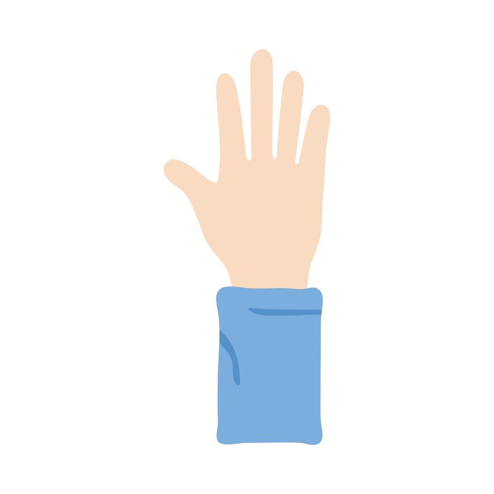 hand human stop protesting flat style icon vector