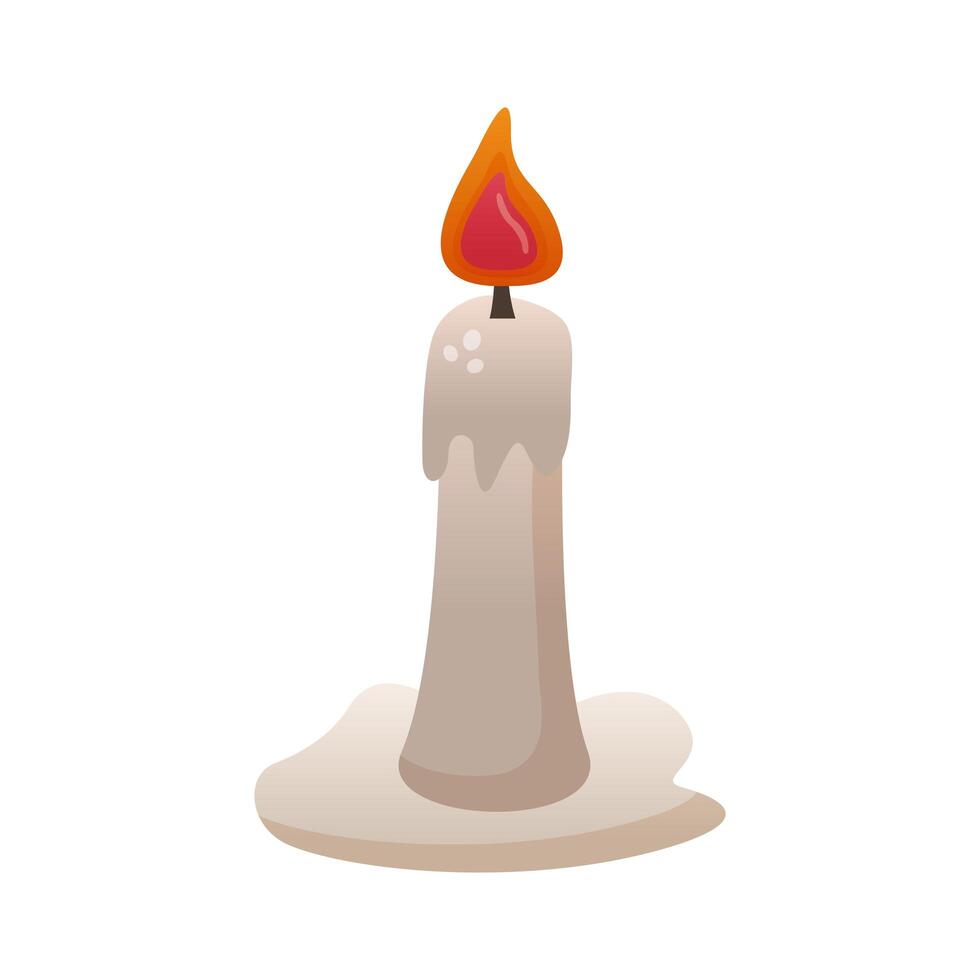 halloween candle degradient style icon vector
