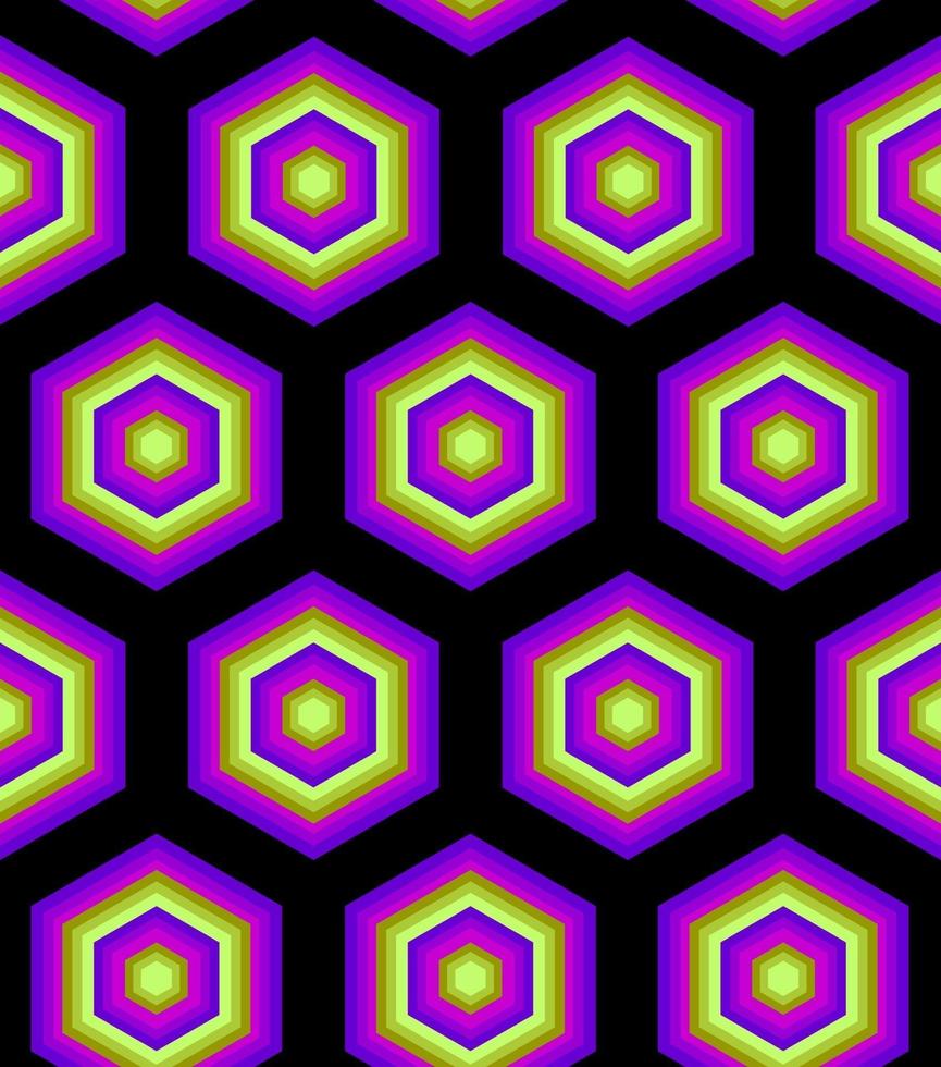 Neon Colour hypnotic background Abstract Seamless Pattern vector