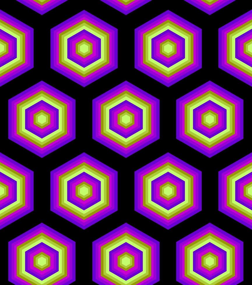 Neon Colour hypnotic background Abstract Seamless Pattern vector