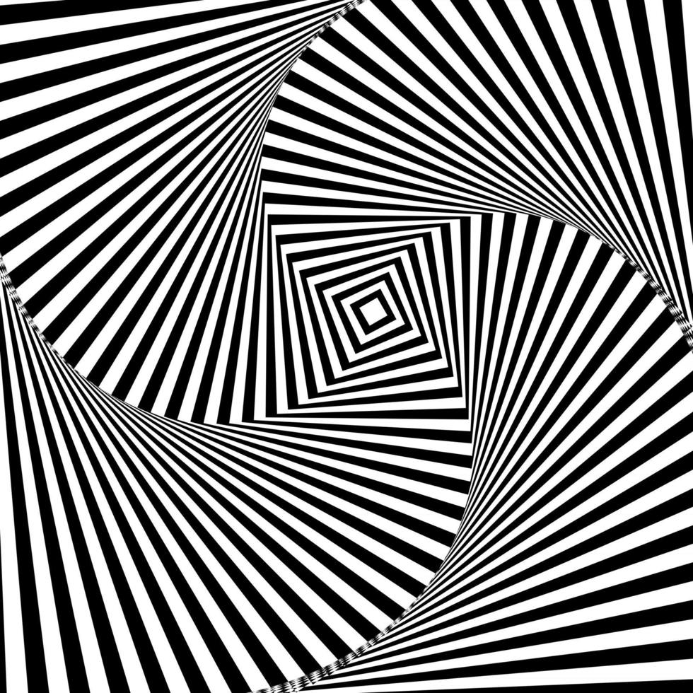 Black and white hypnotic background vector