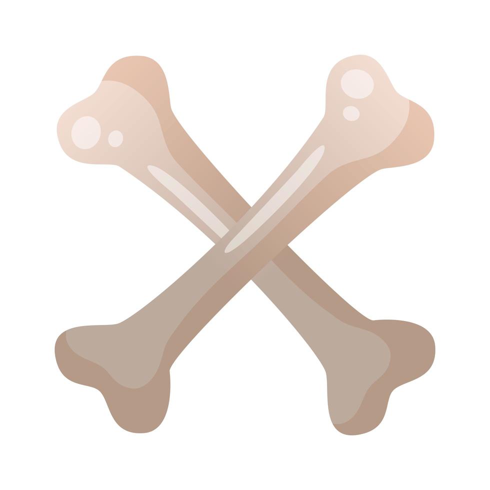 bones crossed degradient style icon vector
