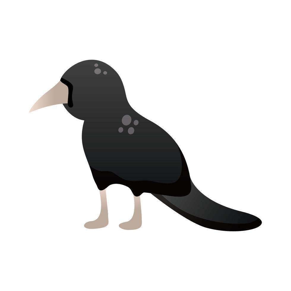 icono de estilo degradado cuervo oscuro vector