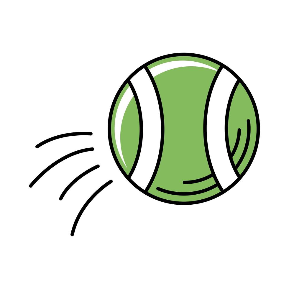ball tennis sport line and fill style icon vector