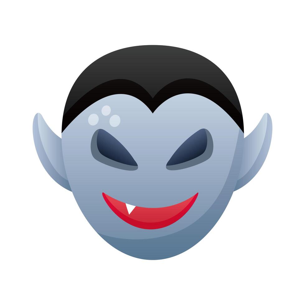 dracula count halloween degradient style icon vector