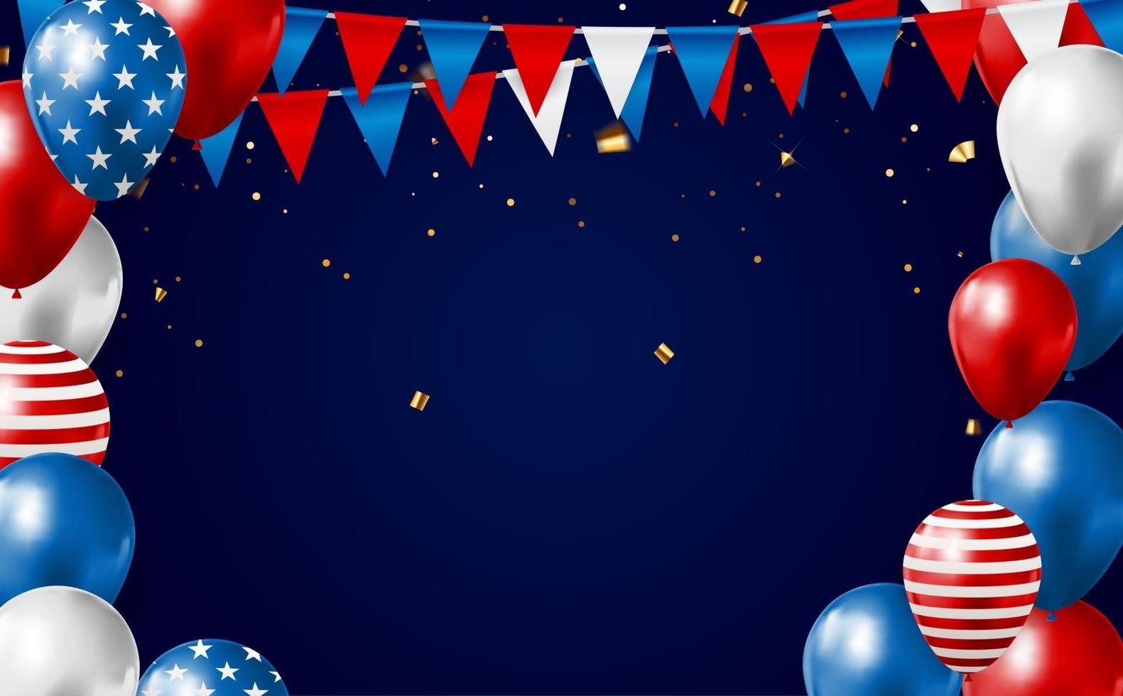 July, 4 Independence Day in USA Background. Can Be Used as Banner or Poster. vector