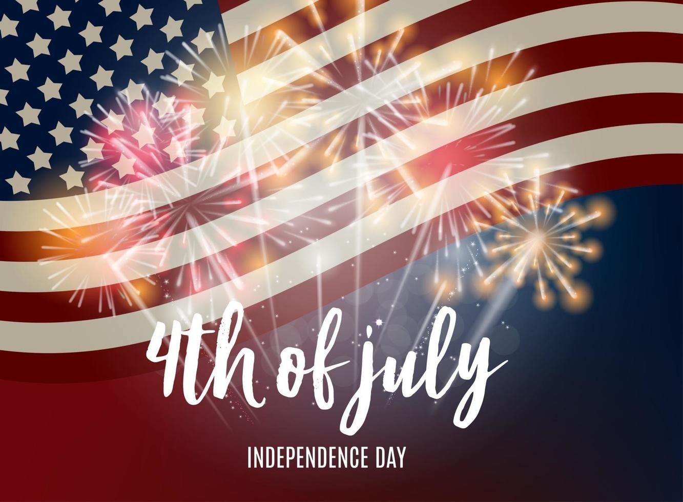 July, 4 Independence Day in USA Background. Can Be Used as Banner or Poster. vector