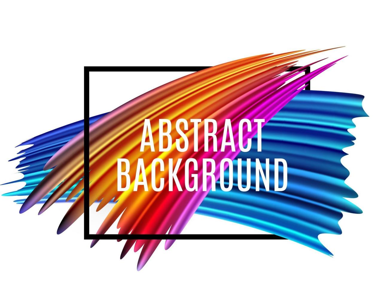 Abstract spectrum brush strokes. Textured Art Frame Background vector