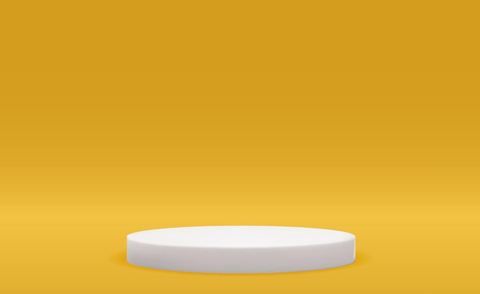 Realistic 3d pedestal over vivid background. Trendy empty podium display for ads cosmetic product presentation vector