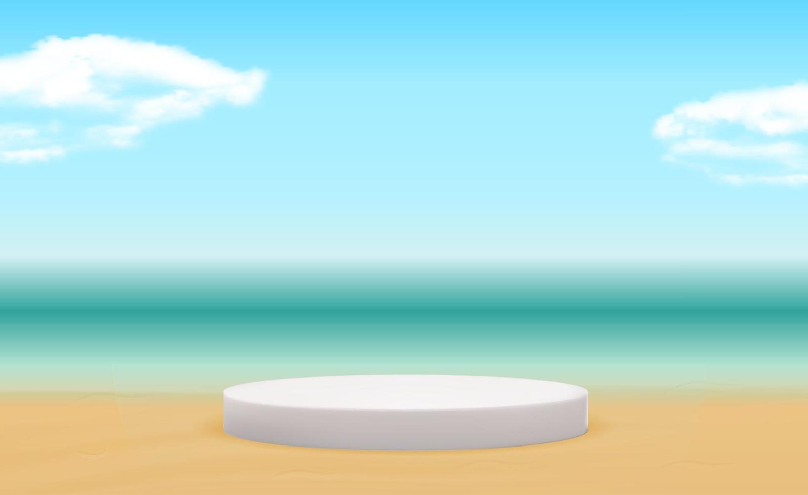 Realistic 3d pedestal over vivid background vector