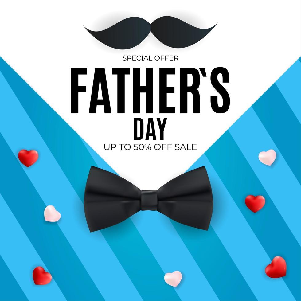 Father's Day Sale Background. Poster, flyer or greeting card. vector