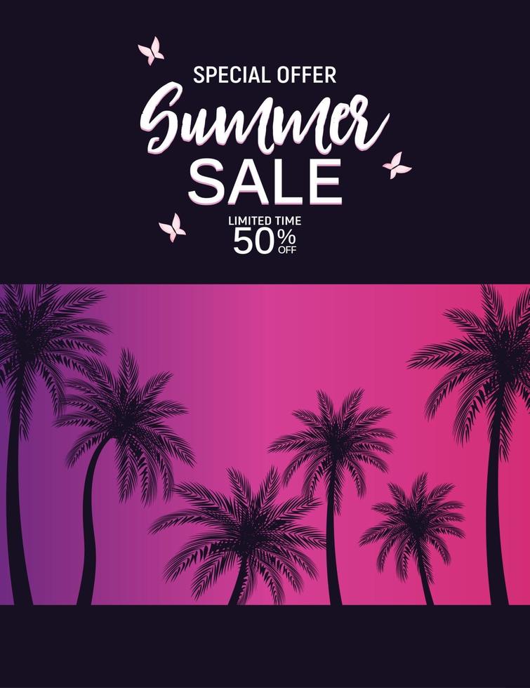 Abstract Summer Sale Background vector