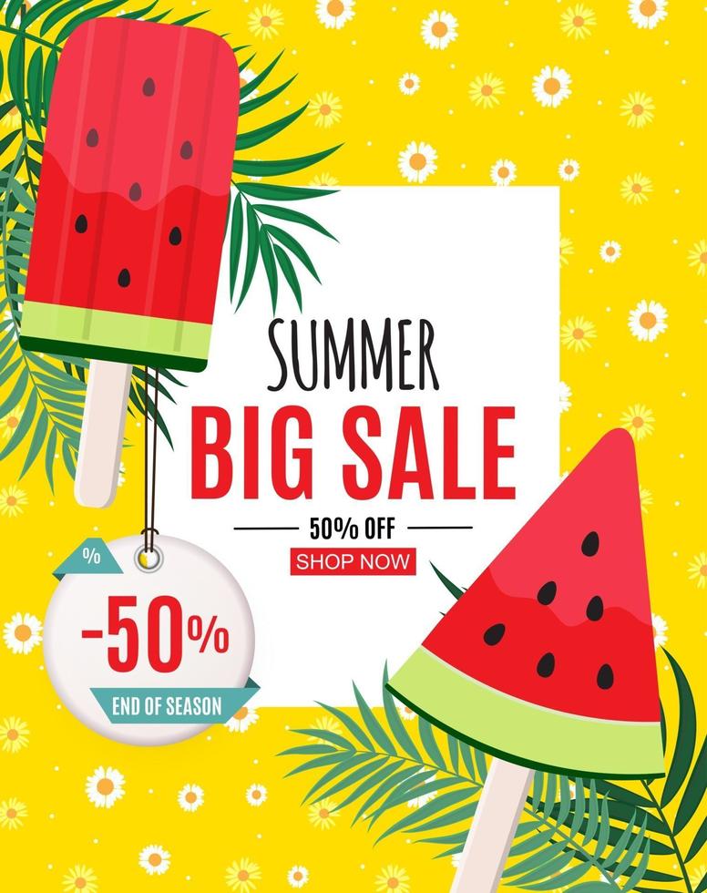 Abstract Summer Sale Background vector