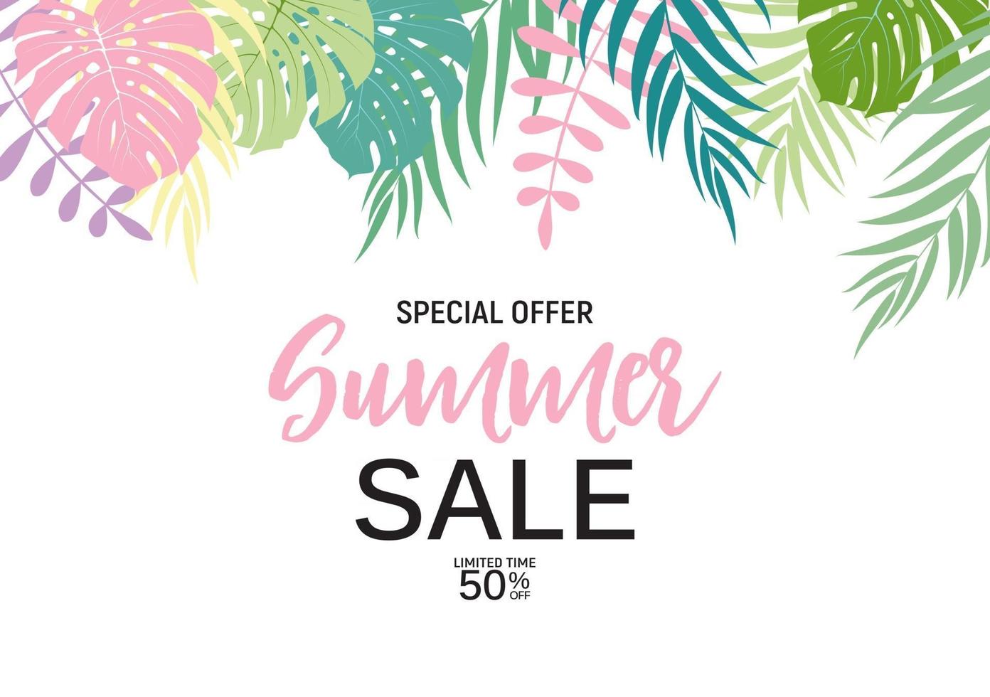 Abstract Summer Sale Background vector