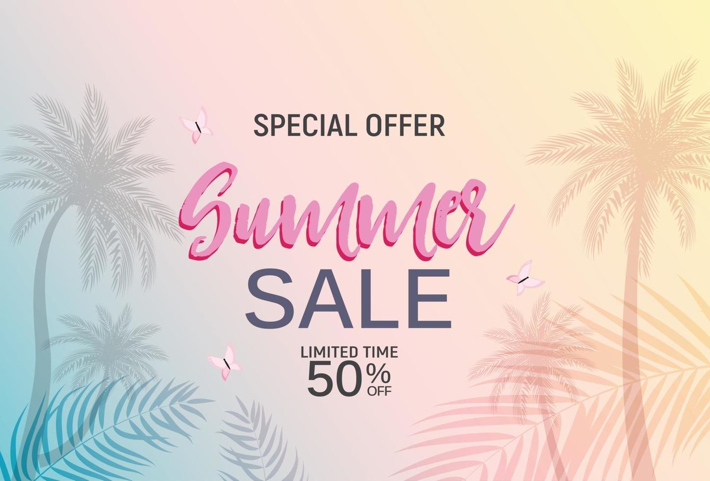 Abstract Summer Sale Background vector