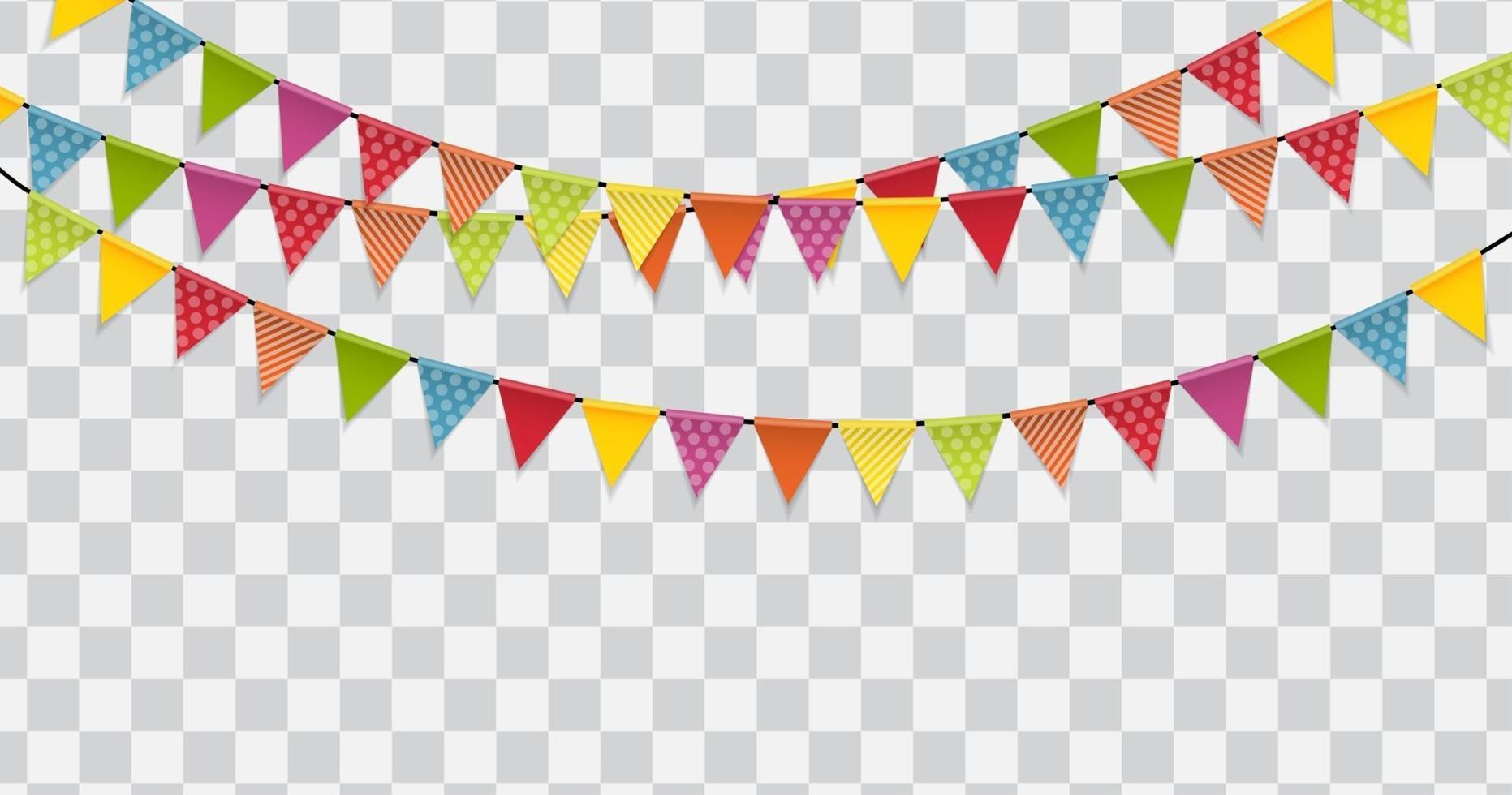 Party Flags Background Vector Illustration