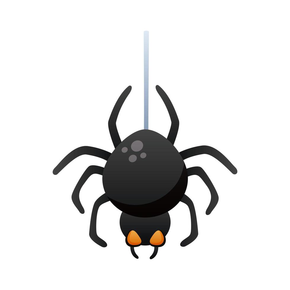 halloween spider degradient style icon vector