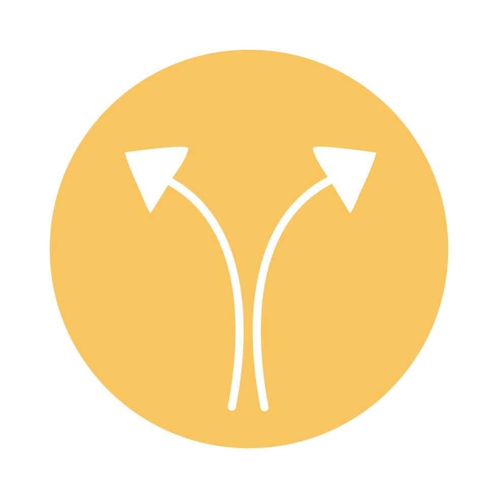 arrows thin directions left and right block style icon vector