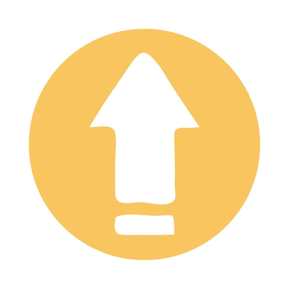 arrow up direction block style vector