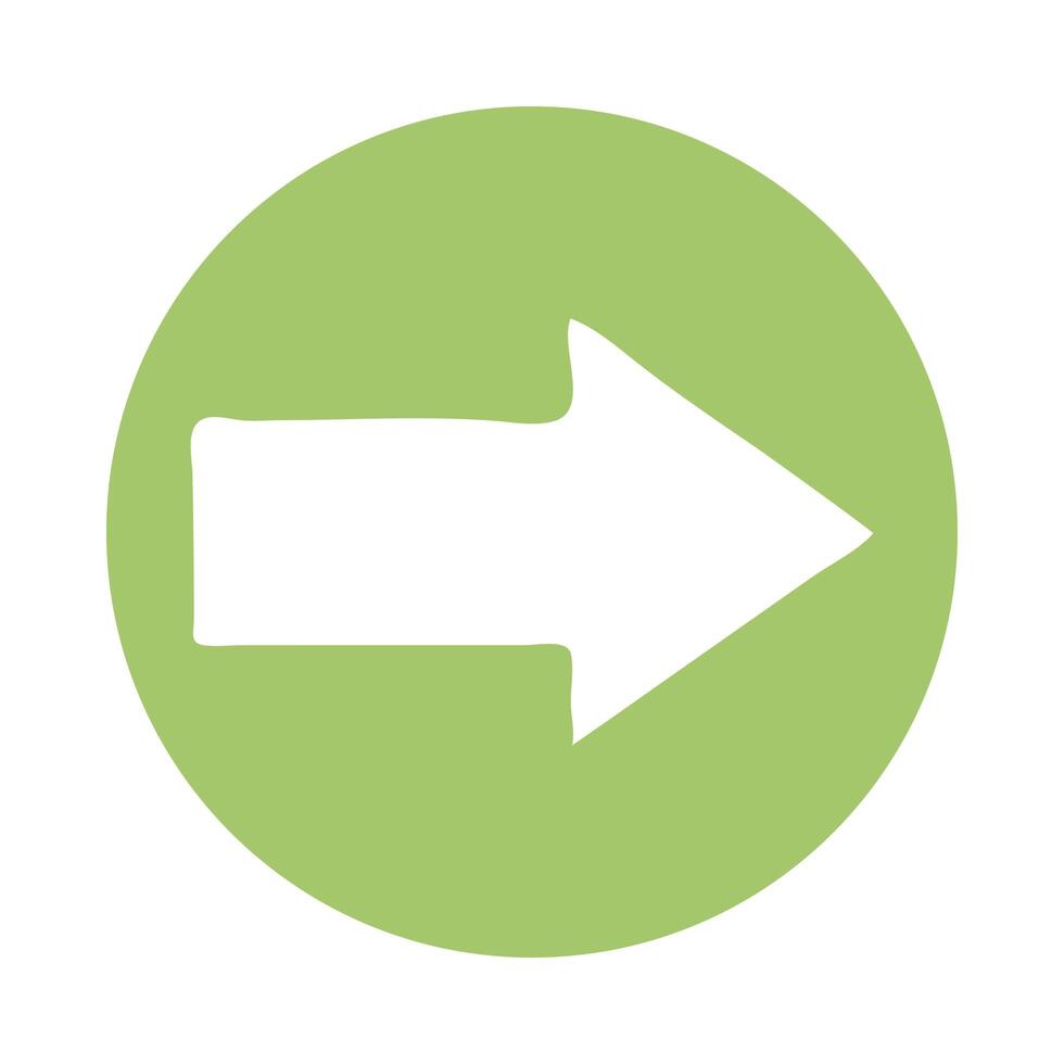 arrow right direction block style vector