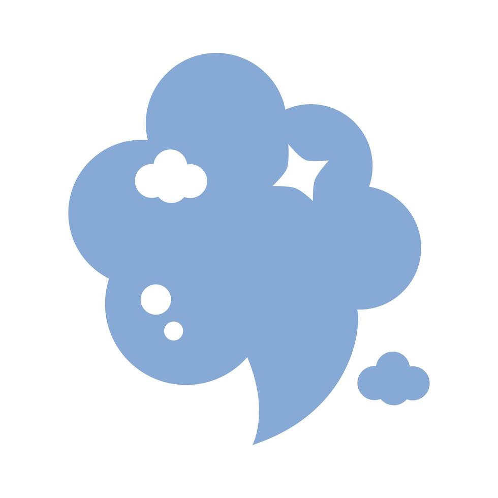slang speech bubble with clouds silhouette style vector