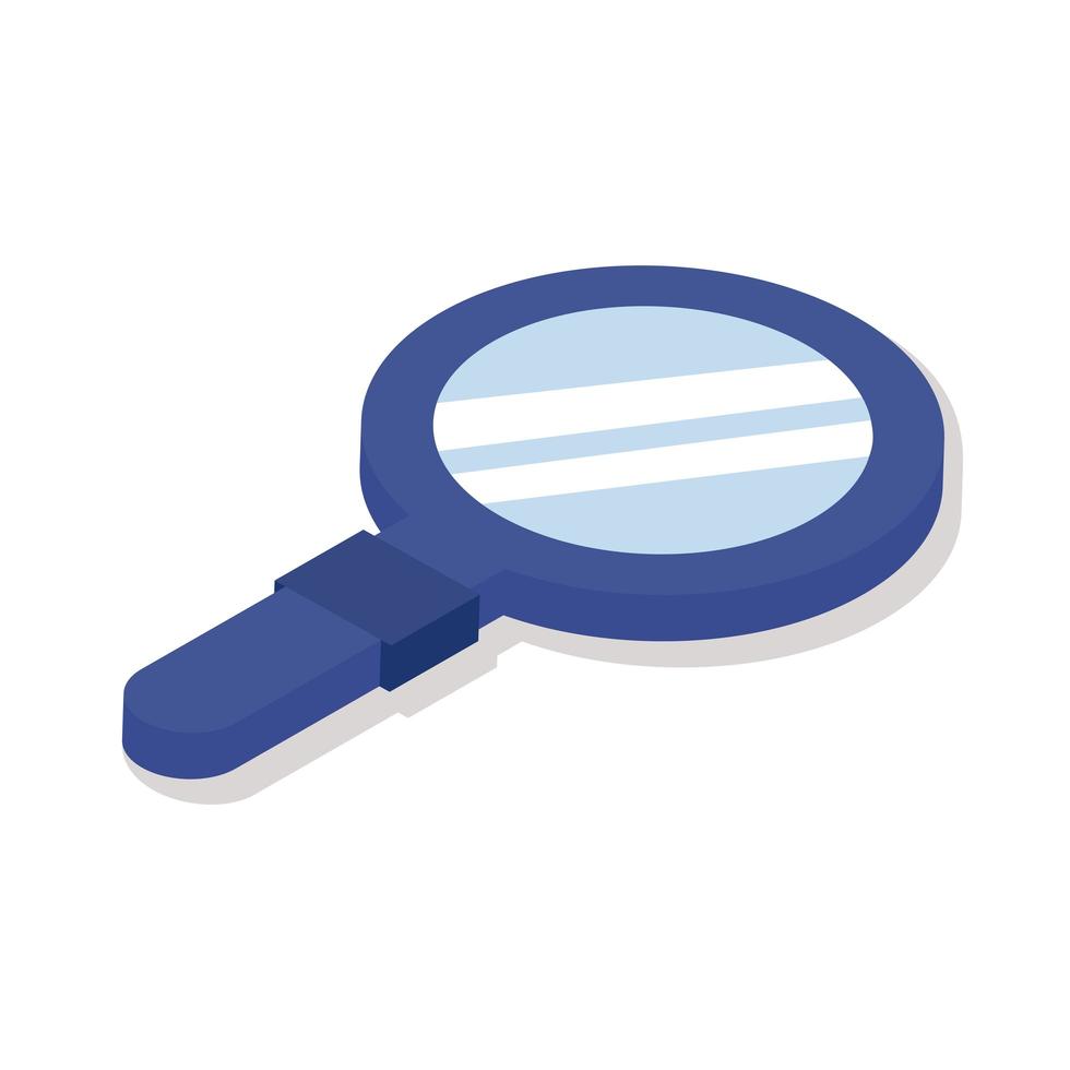 magnifying glass isometric style icon vector