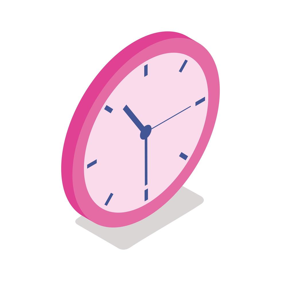 time clock isometric style icon vector