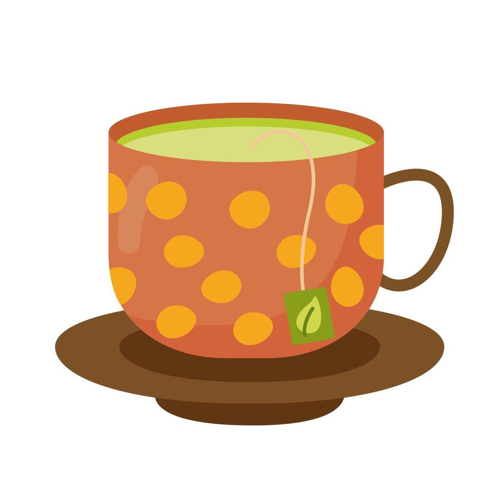 diseño de vector de icono de taza de té puntiagudo