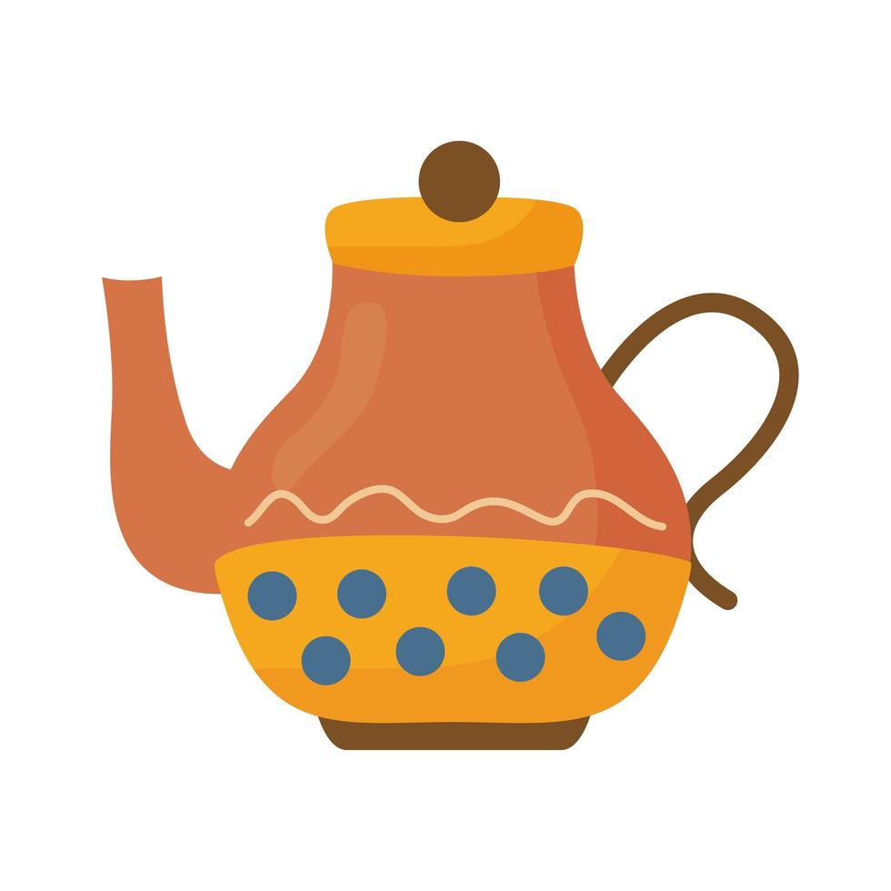 tea pointed kettle icon vector design