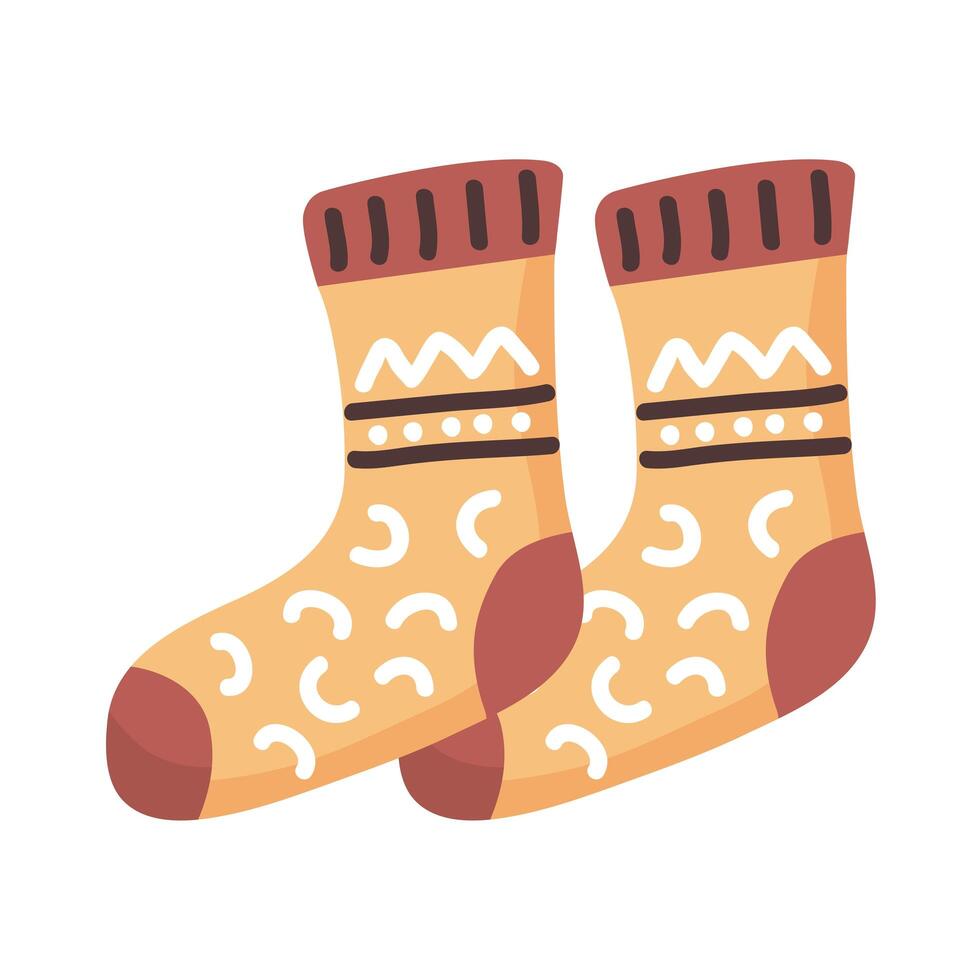 diseño de vector de icono de calcetines de invierno