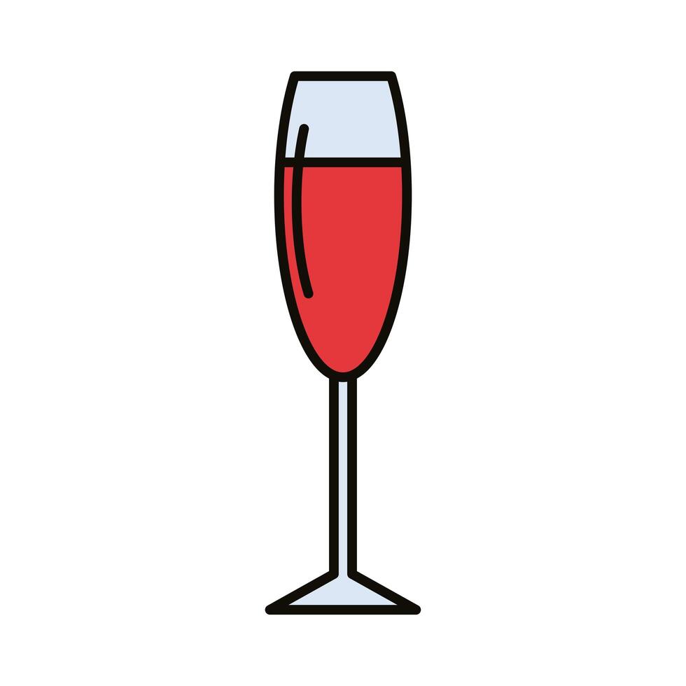 champagne cup line and fill style icon vector