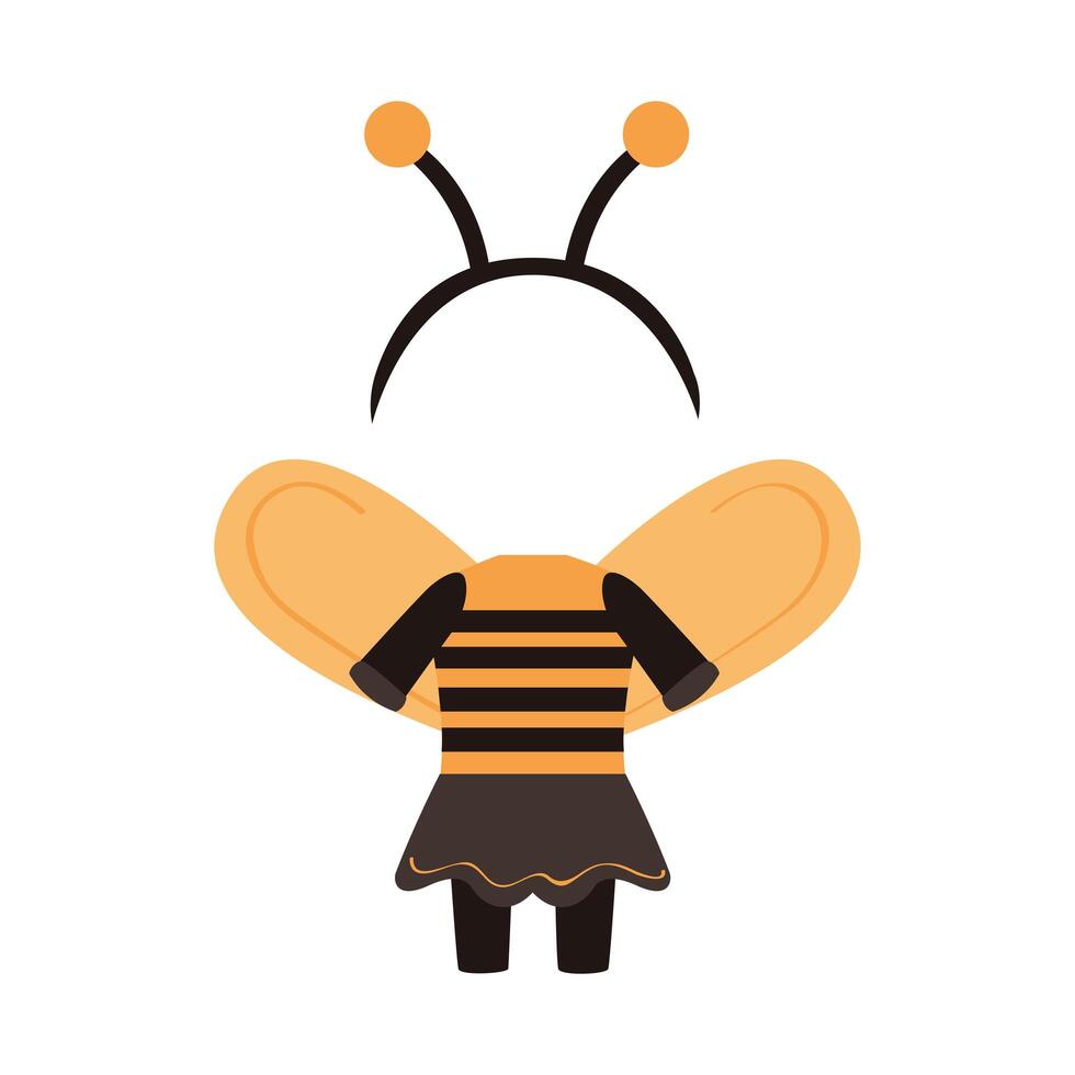 halloween disguise of bee icon vector