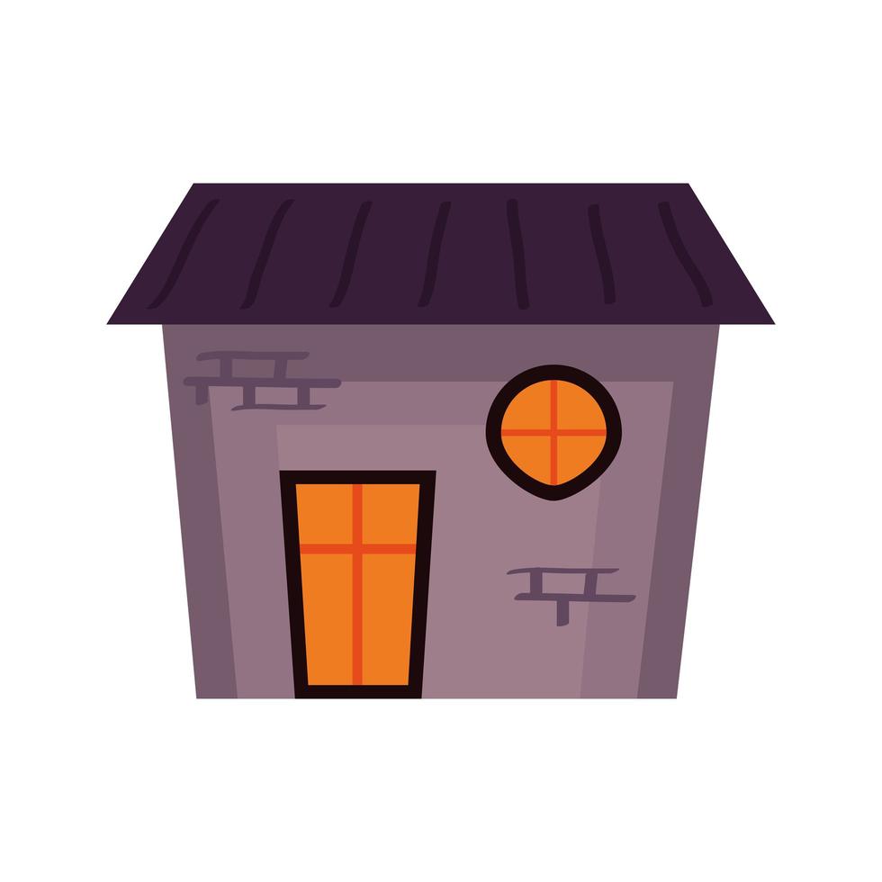 halloween house haunted building icon vector