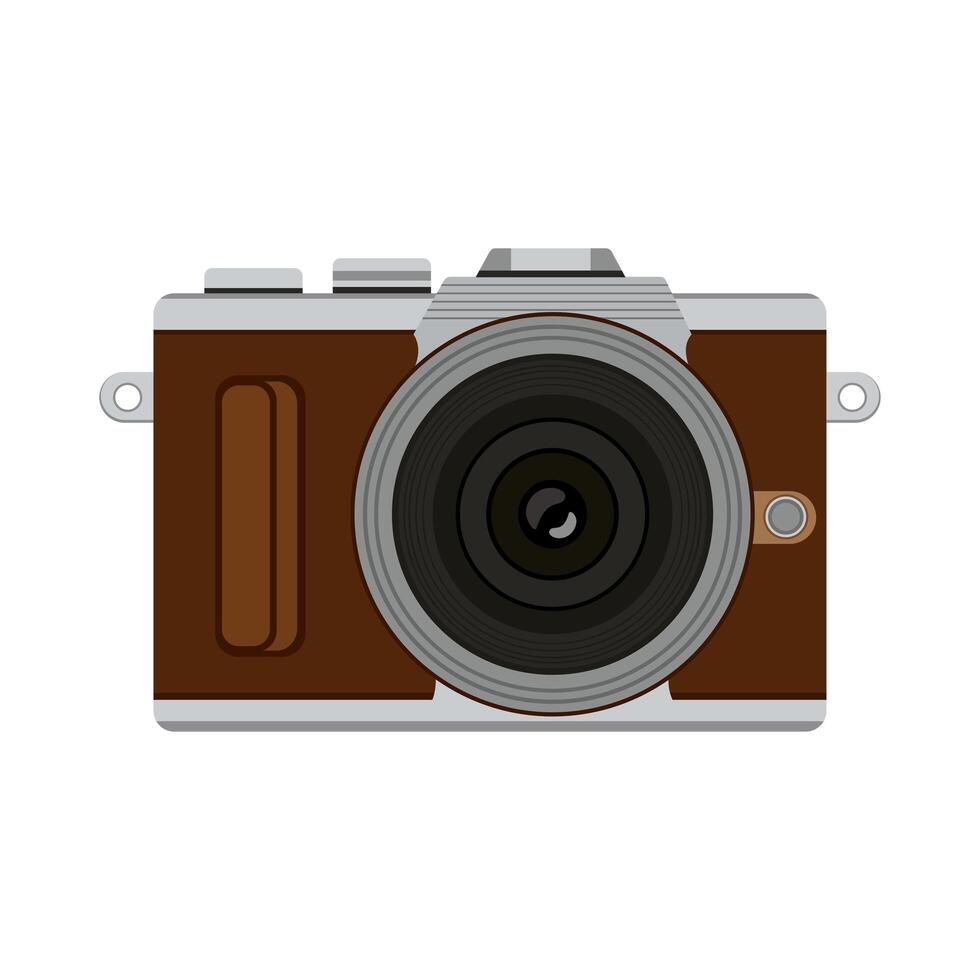 old retro camera device icon vector