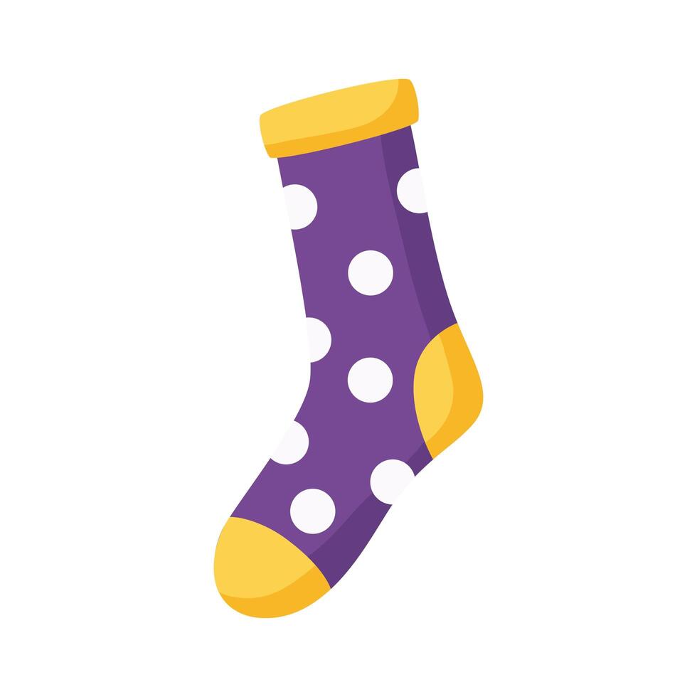 down syndrome sock with points flat style icon vector