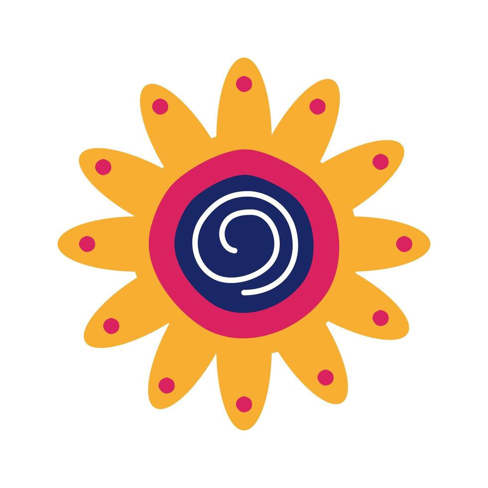 beautiful flower garden flat style icon vector