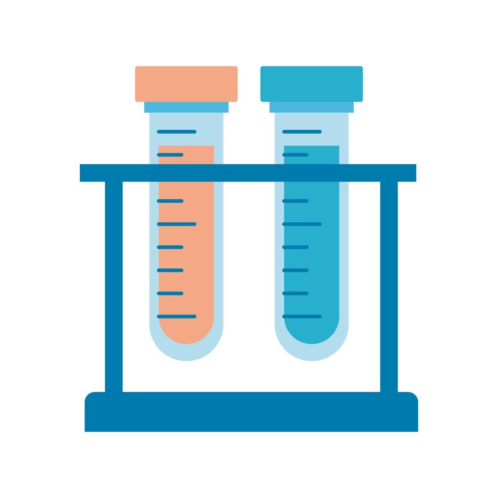 medical tube tests in base laboratory flat icons vector